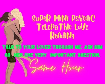 Same Hour Talk To Your Lover. Or Ex Lover Through Me   Mini Psychic Love Reading Reading- Ask One Question