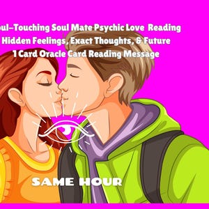 Lectura psíquica del amor que toca el alma, almas gemelas, llamas gemelas, amantes, sentimientos exactos más lectura de cartas del oráculo de una carta, en la misma hora o en la siguiente
