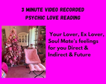 3 Minute Pre Recorded Video Psychic Love Reading -On Your  Lover, Ex lover, Soul Mate's Hidden Feelings For You +  Future Prediction