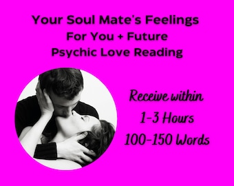 Same Hour Mini Psychic Love Reading- Your Soul Mate&#39;s  Feelings For You & Future
