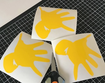3pcs Sprint Hand Decals Midnight Oils fans Powderworkers Cut Vinyl