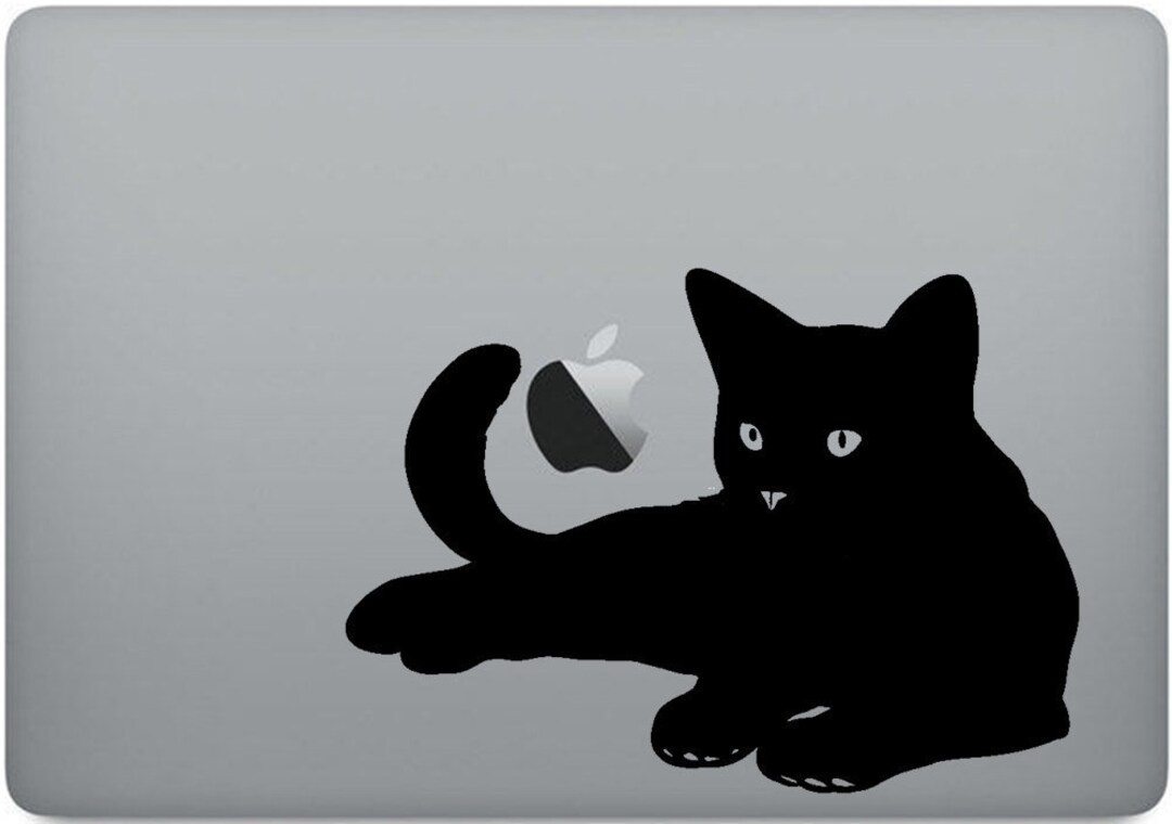 BLACK CAT DECAL Sticker. A5 Size for MacBook Pro. MacBook Air. Etsy