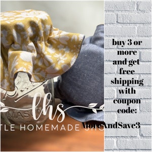 Mason Jar decorative topper - one topper - reversible