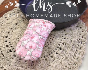 Handmade Cast Iron Handle Cover: Quilted Cotton Handle Holder