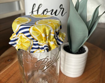 Mason Jar decorative toppers - one topper - reversible