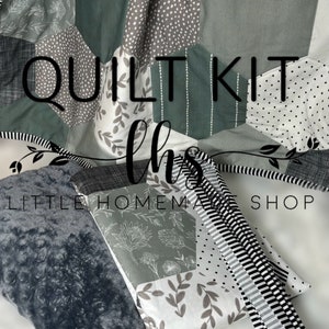 Cheater Quilt Kit: Minky Backing, Beginner DIY Quilt