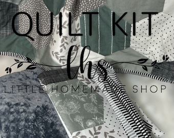 Cheater Quilt Kit: Minky Backing, Beginner DIY Quilt