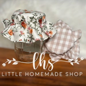 Mason Jar Topper - 1 Topper- Reversible - Sourdough Starter Cover - Etsy