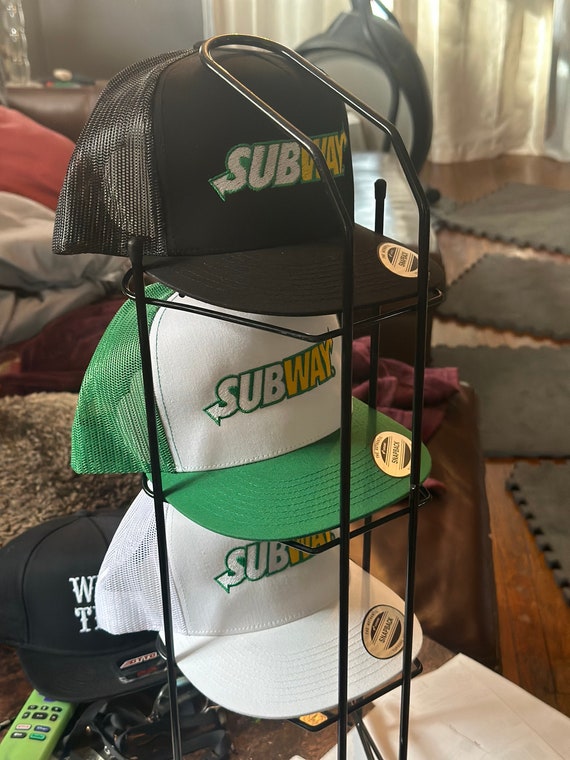 SUBWAY Fans Retro Vintage Style Flat Bill Mesh Trucker Snapback Sandwich Hat Cap Handmade | Accessories | Subway Fans Retro Vintage Style  main image 2