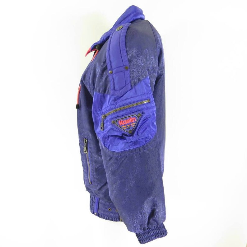 Vintage 80s Retro Skiing Ski Jacket Womens 4 Medium Kaelin Puffy Skiing H18P/_2-1/_Puffy
