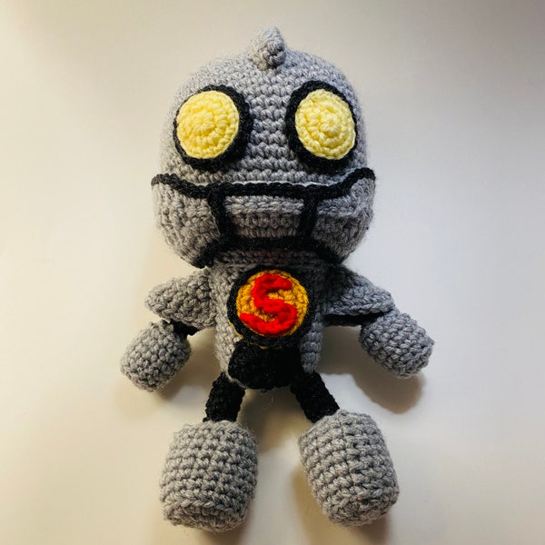 CROCHET PATTERN - Iron Giant Plushie - Gift Toy - Instant PDF Download