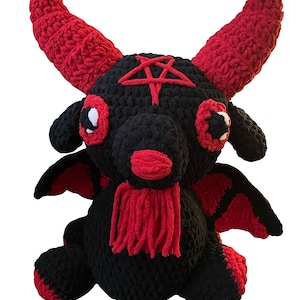 CROCHET PATTERN - Chonky Baphomet Devil Goat - 22 in. tall - Gift Toy - Instant PDF Download