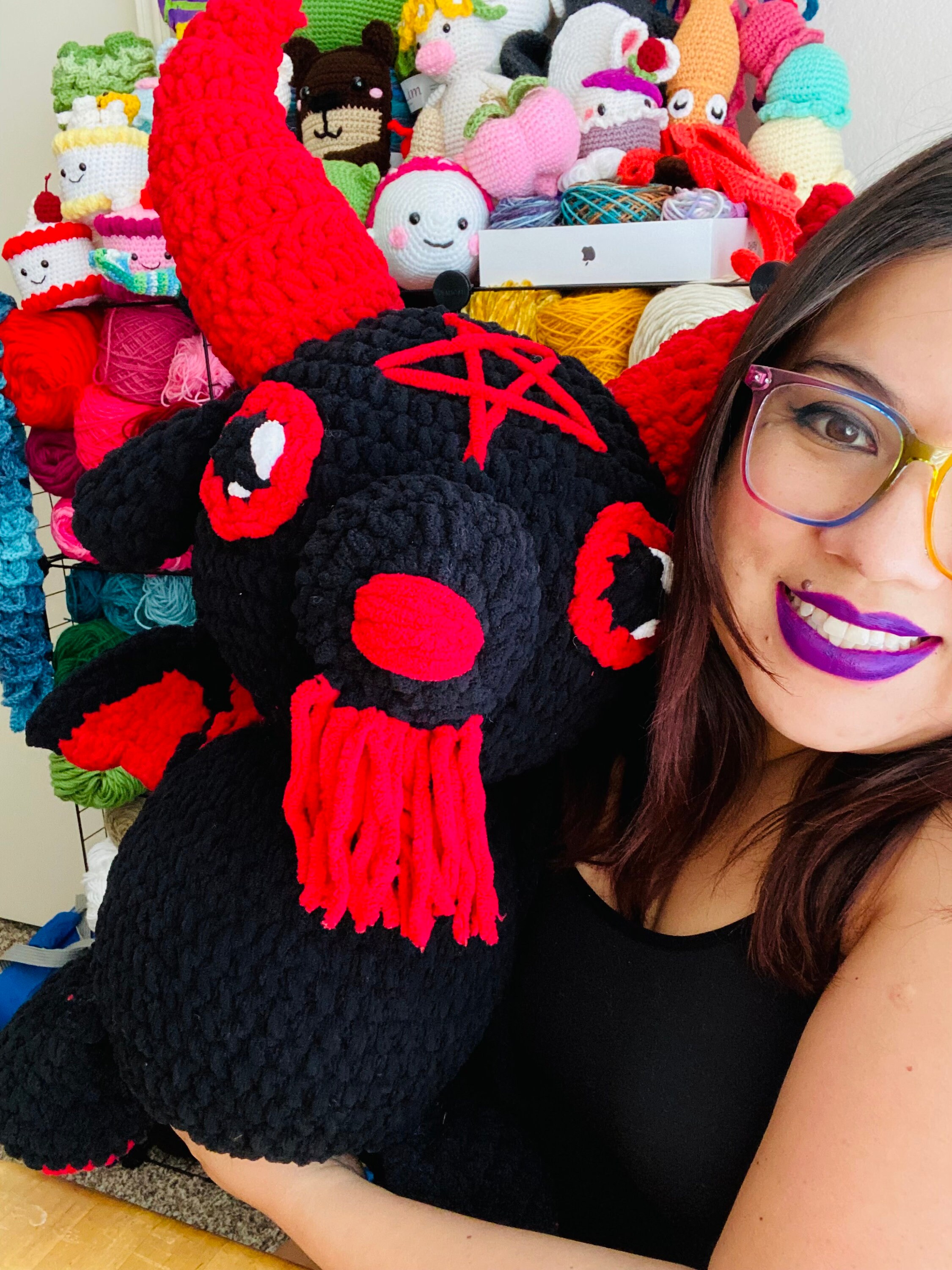 CROCHET PATTERN - Chonky Baphomet Devil Goat - 22 In. Tall - Gift