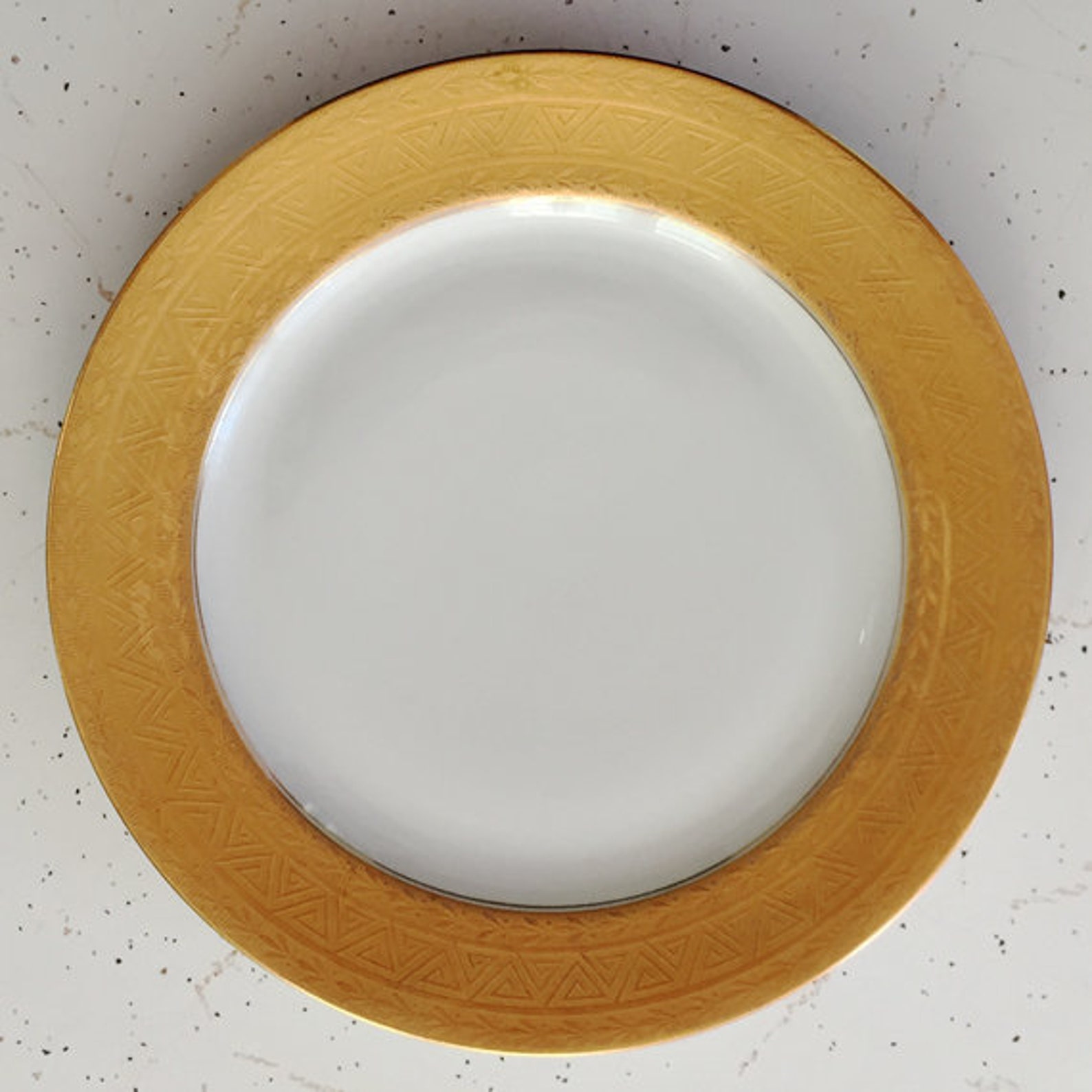 Gold Rimmed Dinner Plate Heinrich & Co. Selb Bavaria Etsy