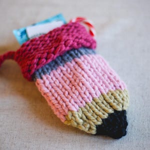 Minisok voor leraarpotlood, cadeaukaarthouder
