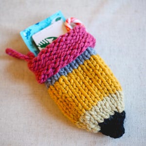 Minisok voor leraarpotlood, cadeaukaarthouder