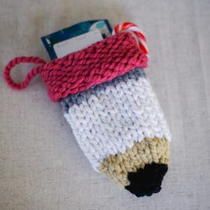 Minisok voor leraarpotlood, cadeaukaarthouder