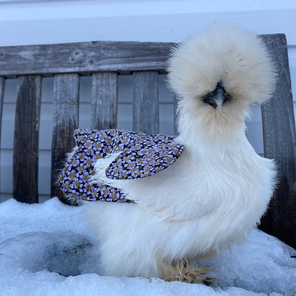 Selle de poule avec protège-queue et protection des ailes, tablier de poulet, veste de poulet