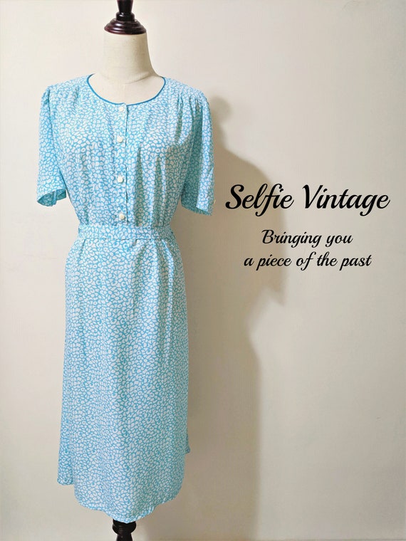 sky blue vintage dress