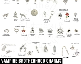 VAMPIRE BROTHERHOOD Charms, BDB Lesser Collection, Vampire Party Favors, Paranormal Suspense, Black Dagger, Urban Fantasy, Lover Mine