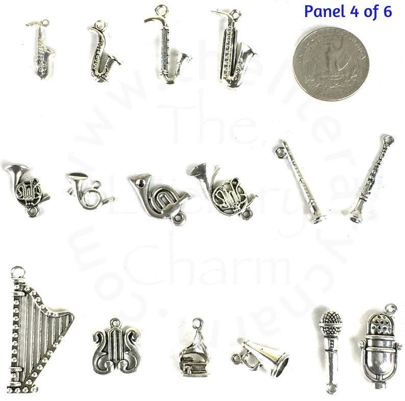 MUSICAL INSTRUMENT CHARMS Collection Marching Band Charms Etsy