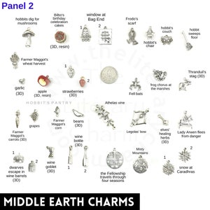 Middle Earth Pewter Charms, Lord of the Rings Charms, Hobbit Charms ...