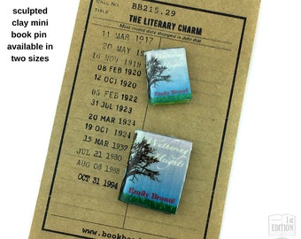 WUTHERING HEIGHTS Lapel Pin, Emily Bronte Collectible Mini Book, Mini Book Brooch, Locking Pin, Pin Display, Pin Badge, Bookish Gifts