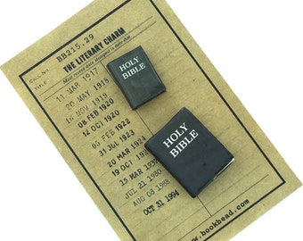 Holy Bible Mini Book Lapel Pin | Religious Christian Faith Gift