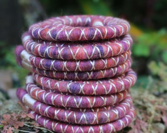 SPIRALOCKS® The ORIGINAL bendable dreadlock tie Felt COSMOS. Handmade in Gunu village supporting families.