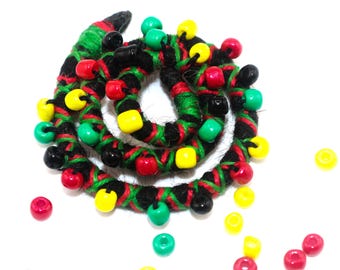 SPIRALOCKS® MINI - Rasta - Dread Bead and Dread Tie