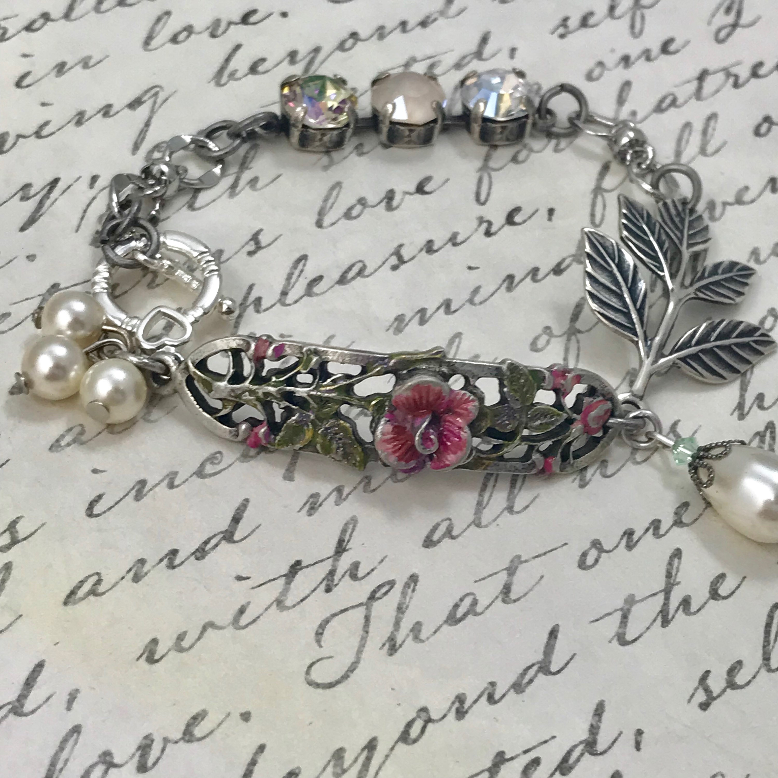 Bracelet en étain plaqué argent vintage fait à la main avec Etsy France — free download