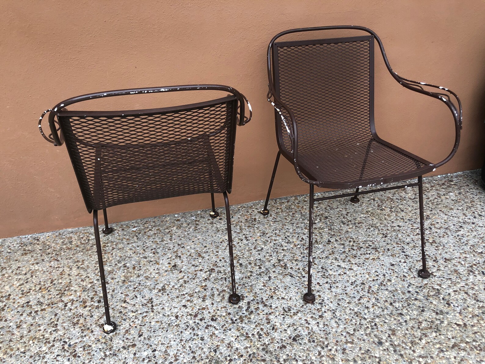 Mid Century John Salterini Vintage Wrought Iron Patio Chairs Etsy