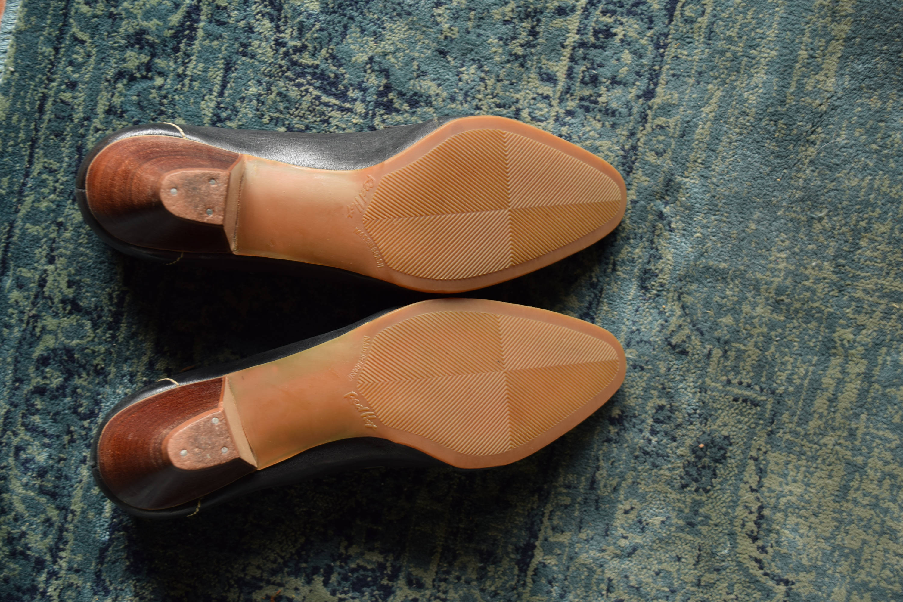 Midnight Heels Size 6.5 Nearly Black Leather heels | Etsy