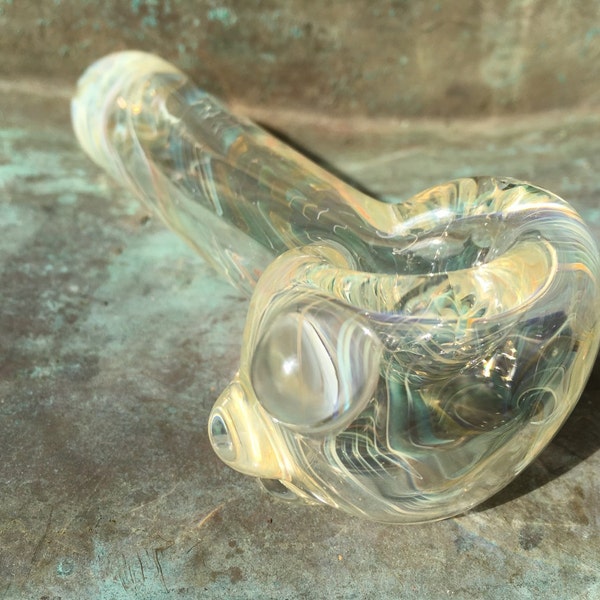 Ghost Fume... The combination of gold and silver fumed on this piece will become a radiant glass piece which promised to surprise!
