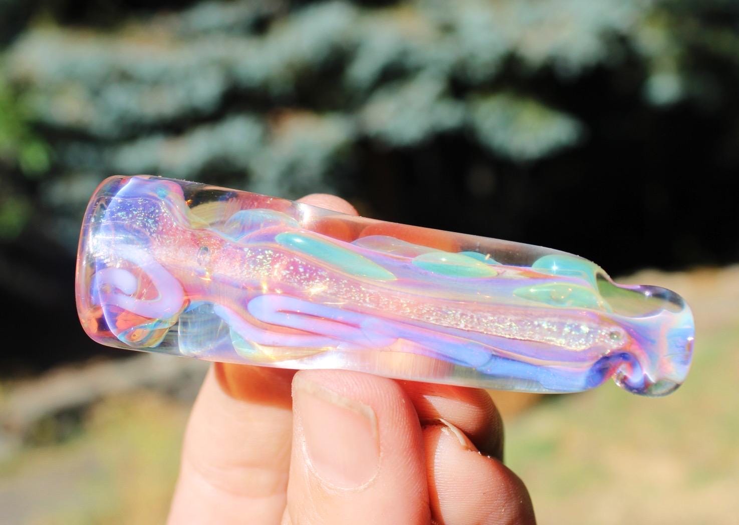 Sparkling Color Changing Rock Solid Chillum - Etsy