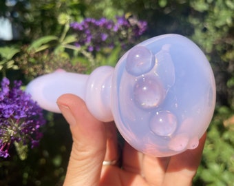 Pink opal glass piece/glass pipe