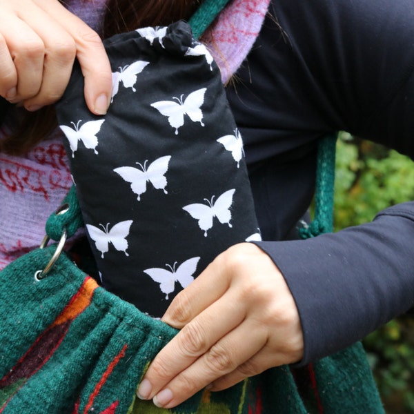 LAST ONE! Sesh bag- butterfly print padded stash sack