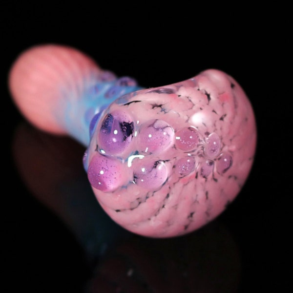 DERNIER ! Sirène série Pastel Rose et bleu bébé girly verre fumant la pipe par Sarita Glass