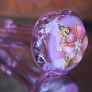 Wild rose pink glass pipe