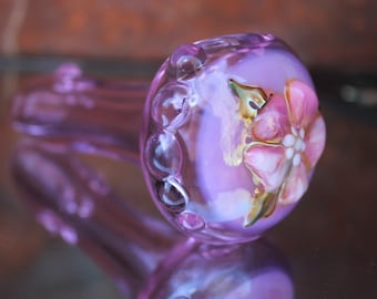 Wild rose pink glass pipe