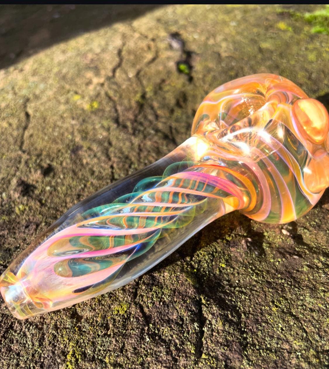 Rock Solid magic color changing Vortex glass pipe
