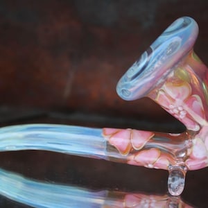 Elegant Floral glass Sherlock pipe extreme color changer