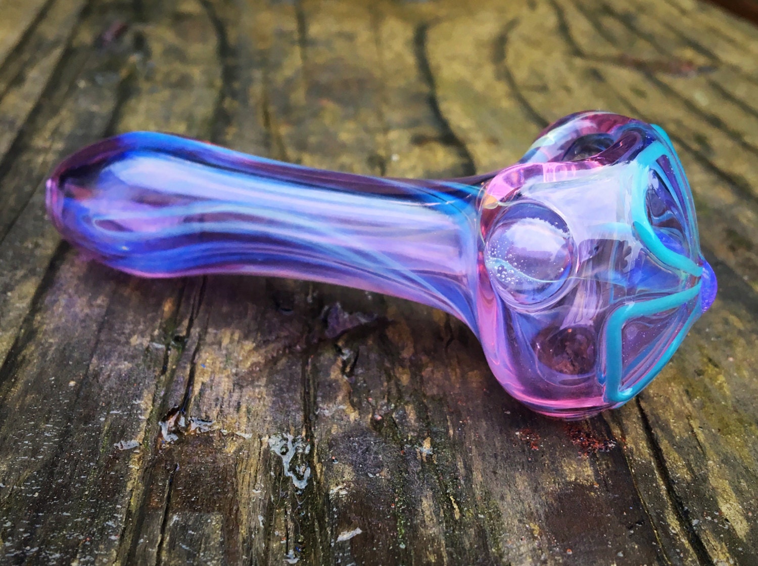 Glass Pipe Purple color changing glass smoking pipe with