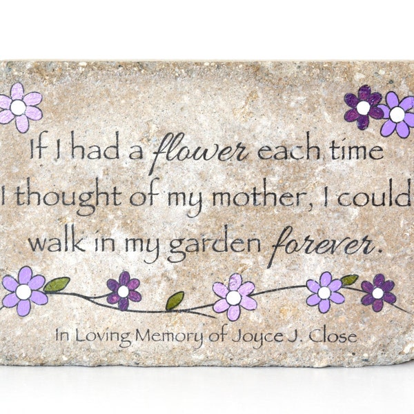Personalized Memorial Garden Stone, Sympathy Gift