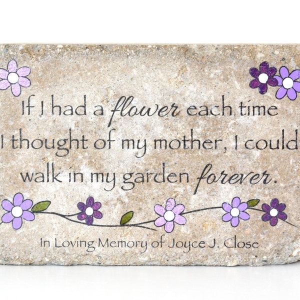 Memorial Garden Stone. Garden Decor/ Sympathy Gift/ Garden Stone/ Indoor or Outdoor/ 6x9 Concrete Rustic Decor/ In Memory of