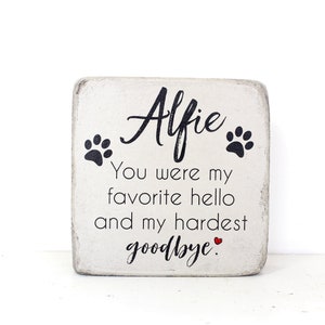 Pet Memorial Stone. 6x6 PERSONALIZED Burial Marker. Tumbled Concrete Paver Stone. Outdoor or Indoor Dog or Cat Memorial Stone. Pet Marker image 1