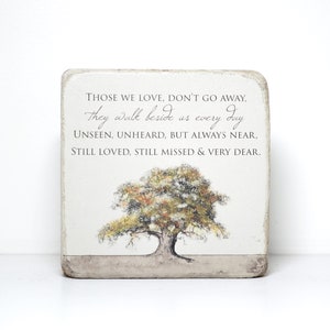 Memorial Stone. 6x6 Handcrafted Indoor or Outdoor Sympathy Gift.  Ready to ship and FREE US Shipping.