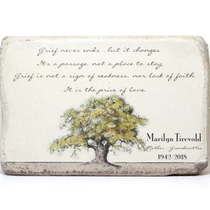 Personalized Memorial Gift. 6x9 Tumbled (Concrete) Paver. Remembrance Stone. In loving memory gift. Custom Sympathy Gift. Funeral Gift