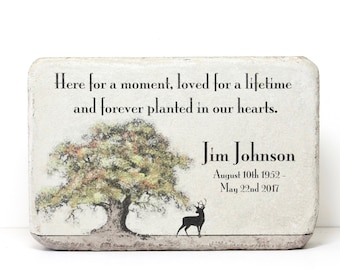 Personalized Memorial Gift. 6x9 Tumbled (Concrete) Paver. Remembrance Stone. In loving memory gift. Custom Sympathy Gift. Funeral Gift