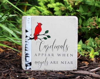 Memorial Stone. 6x6 Handcrafted Indoor or Outdoor Sympathy Gift.  Ready to ship and FREE US Shipping.